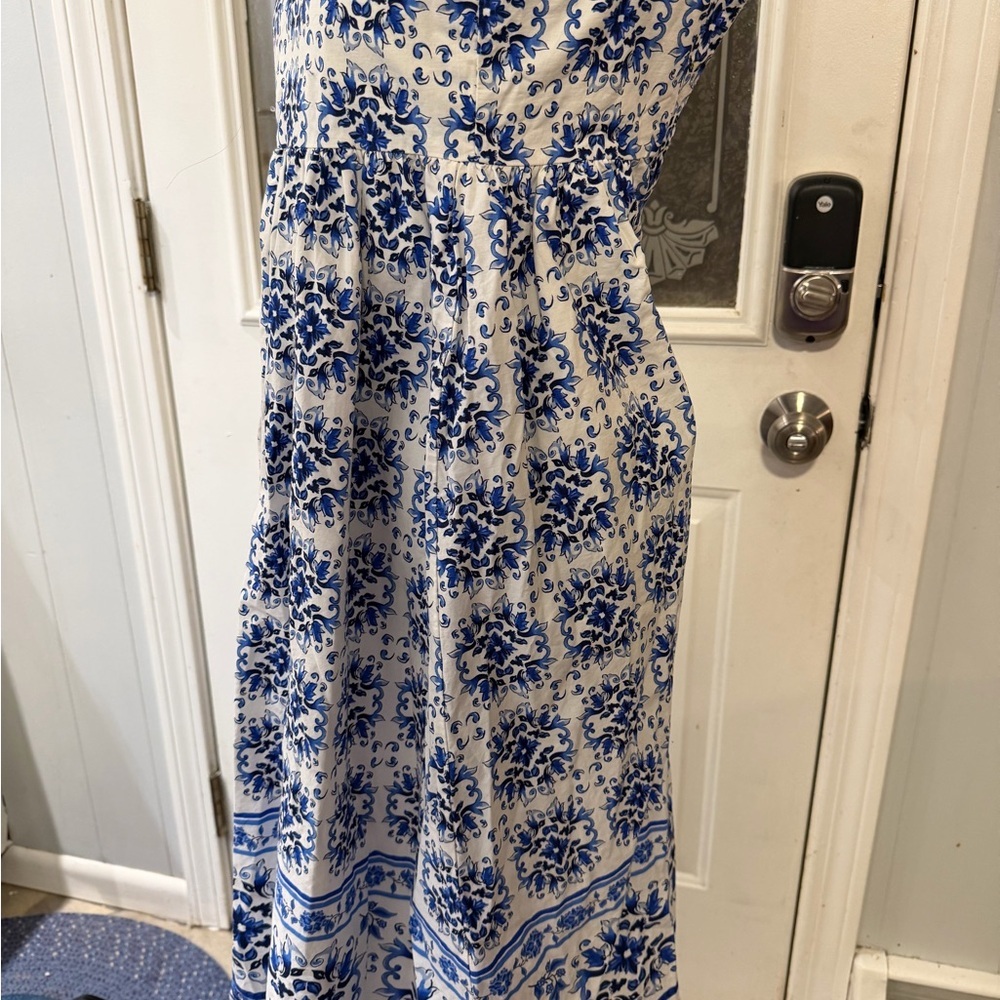 btween Floral Blue and White Midi Dress - Picture 5 of 5